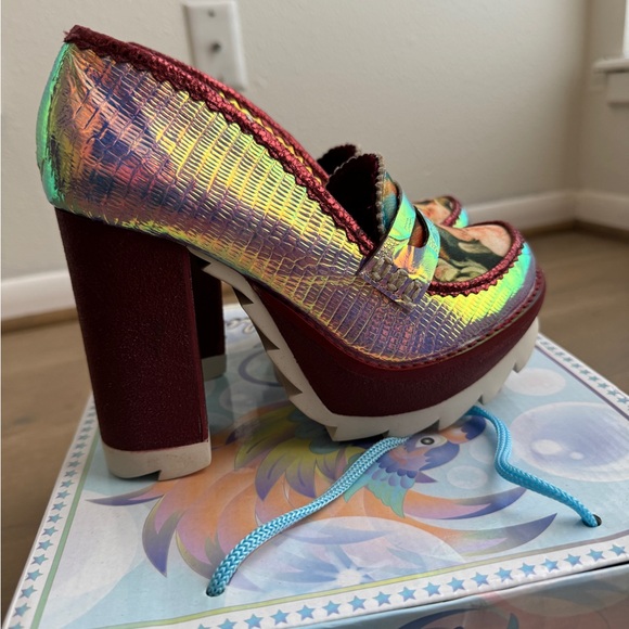 Iridescent Irregular Choice Lost Touch Cherub Heels Holographic 37 - Picture 6 of 8